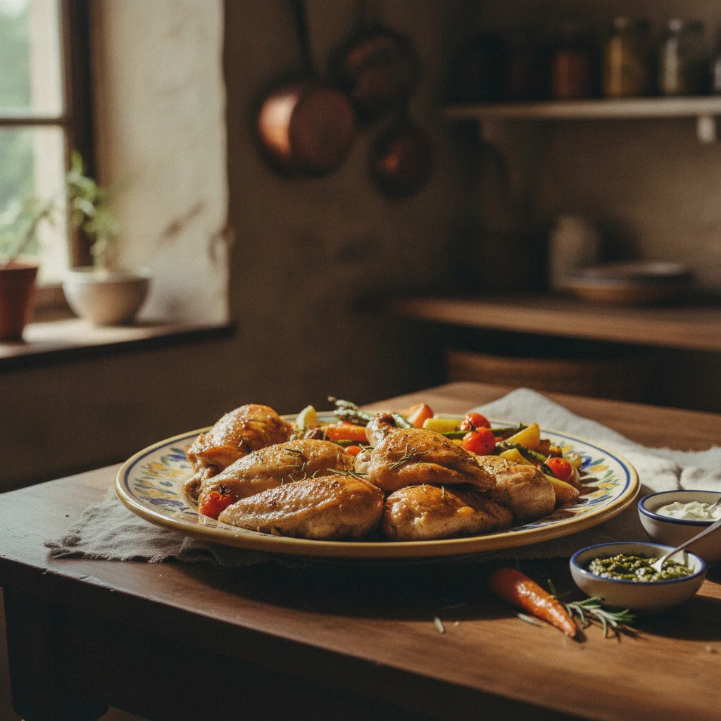 Filets de poulet au four dorés aux herbes méditerranéennes