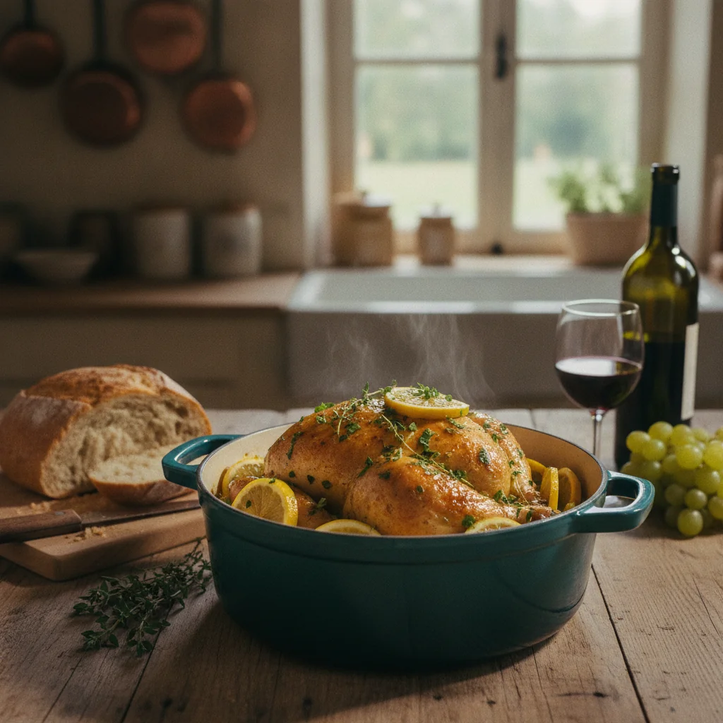 Poulet citron et herbes fraîches cuit au Cookeo