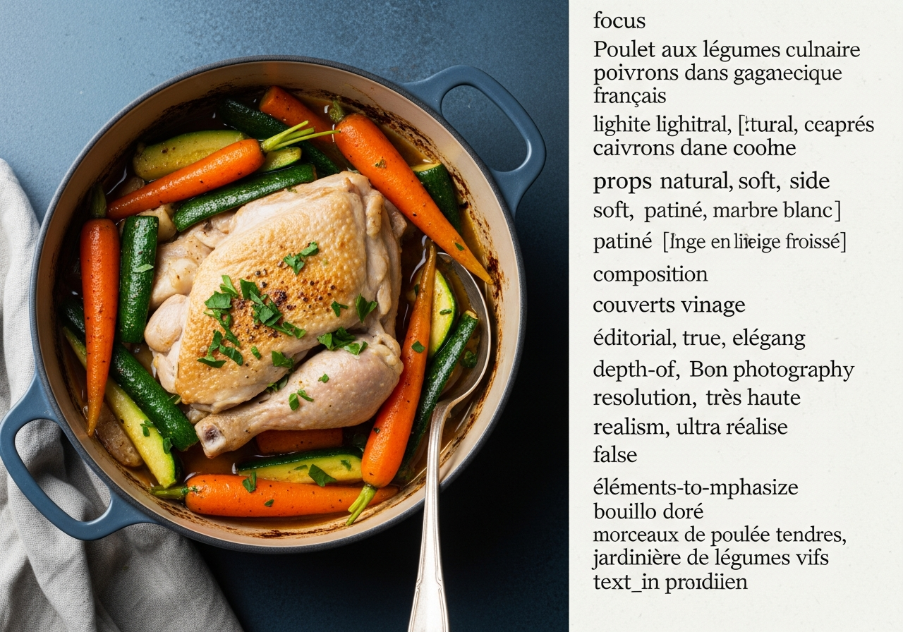 Bol de mijoté de poulet aux légumes au cookeo avec carottes, courgettes et champignons dans un bouillon doré